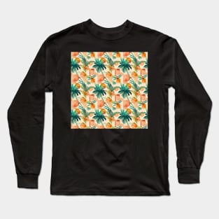 Tropical watercolour seamless pattern Long Sleeve T-Shirt